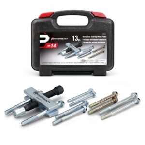 Powerbuilt Heavy Duty Steering Wheel Puller Tool Set, Removes steering wheels with tapped holes, For most domestic and imported vehicles, 14 Pc. with Storage case - 648645