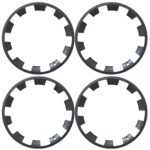 4 Pcs Rim Protector for Tesla 2025 2026 Model Y Juniper 20 Inch Helix Wheel Cover All-in-one Car Tire Trim Rings Rim Case Hubcaps Model Y Juniper Accessories (Black)