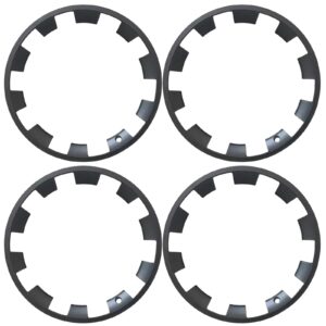 4 Pcs Rim Protector for Tesla 2025 2026 Model Y Juniper 20 Inch Helix Wheel Cover All-in-one Car Tire Trim Rings Rim Case Hubcaps Model Y Juniper Accessories (Black)