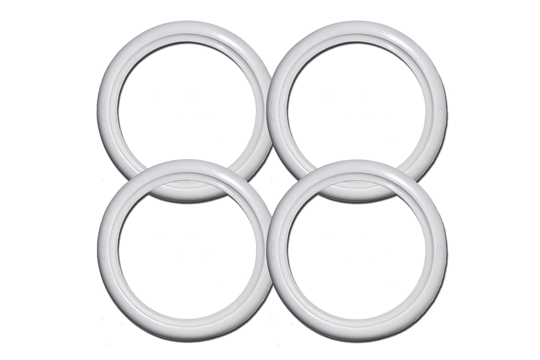 Atlas 13'' INCH White Wall Tire Insert Trim Set x4 Pieces