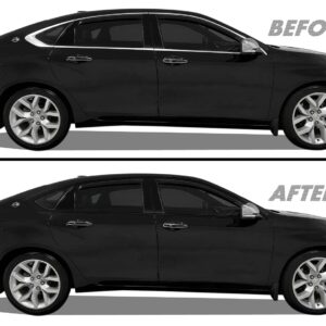 SlickMod Chrome Delete Blackout Vinyl Overlay for 2014-2020 Chevy Impala Window Trim (Gloss Black)