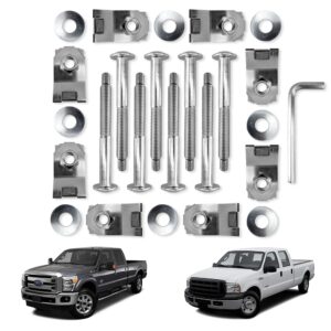 F250 Bed Bolts Truck Bed Mounting Bolt Nut Hardware Kit Hardware fit for 1999 2000 2001 2002 2003 2004 2005 2006 2007 2008 2009 2010 2012 2013 2014 2015 2016 Ford F250 F350 F450 550 Super Duty 924-311