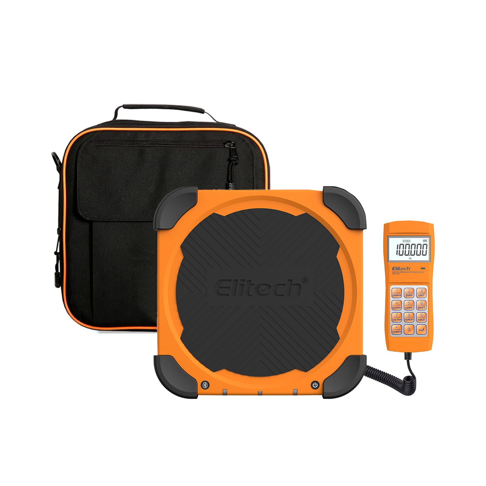 Elitech LMC-200A HVAC Refrigerant Charging Scale Freon Scale 330lbs Weight with Anti-Collision Corner