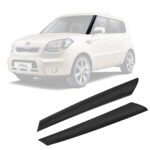 Windshield A-Pillar Trim Molding Set, Compatible with Kia Soul 2010 2011 2012 2013, Front Outer Right Passenger & Left Driver 861702K500 861802K500 86180-2K500 86170-2K500 Window Outside Accessories