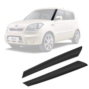 Windshield A-Pillar Trim Molding Set, Compatible with Kia Soul 2010 2011 2012 2013, Front Outer Right Passenger & Left Driver 861702K500 861802K500 86180-2K500 86170-2K500 Window Outside Accessories