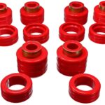 Energy Suspension 3-4123R Body Mount Bushing Set 1988-2000 GM C/K Series Pickup