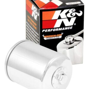 K&N Motorcycle Oil Filter: High Performance, Premium, Designed to be used with Synthetic or Conventional Oils, Wrench Off Nut: Fits Select Harley Davidson, Buell Motorcycles, KN-171C