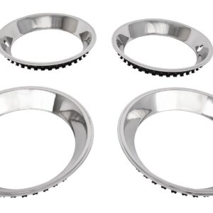 JEGS Stainless Steel Trim Ring Set for 14 in. x 7 in. Wheels