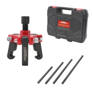 Harmonic Balancer Puller & Crankshaft Pulley Removal Tool Kit - 3 Jaw Puller Set Compatible with GM, Chevrolet, Cadillac, Chrysler, Ford, Dodge, Jeep, LS Engine, and More