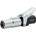 LockNFlate Locking Air Chuck - Six Steel Jaws Lock onto Any tire Valve - Won't Leak or pop Off - Rated to 150 PSI - Open Flow