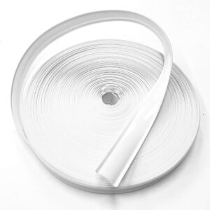 QPN White Vinyl 5/8" Insert Molding Trim Screw Cover RV Camper Travel Trailer (50 ft, White)
