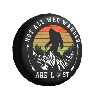 Not All Those Who Wander are Lost Spare Tire Cover 14 Inch Wheel Protector for Truck SUV Trailer Camping Rv Tire Covers