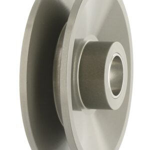Powermaster 181 Alternator Pulley, V-Belt, 1 Groove, 2.8 in Diameter, 15/17 mm Shaft, Aluminum, Gray Anodized, Compatible with Powermaster Alternators, Each