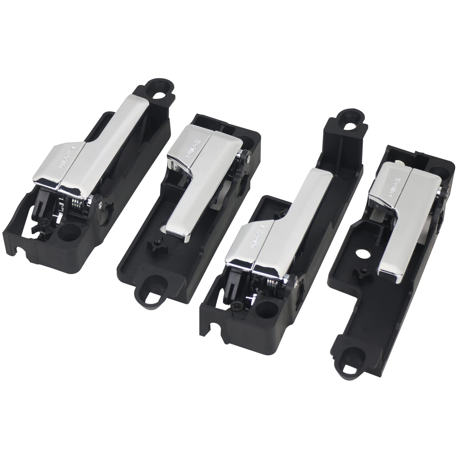 TQPONLY Front/Rear Interior Door Handle Left & Right Side (4 Pcs) Compatible with 2006-2012 Ford Fusion,2007-2012 Lincoin MKZ,2006 Lincoin Zephyr,2006-2012 Mercury Milan