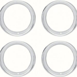 15" Stainless Steel 3" Deep Rally Wheeltrim Ring Set