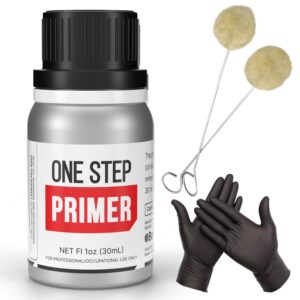 Windshield Primer - Ideal for Windshield Replacement - Promotes Adhesion of Urethan Adhesive/Sealants - UV Resistant - Fast Drying, No Activator - Incl. 2 Daubers and Gloves - Black - 30 mL / 1 fl oz