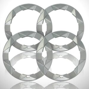 Elite Auto Chrome 4-Pack of 15' Silver Wheel Rings fit for Prius 2004-2009