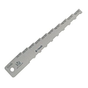 MetioKulto The 6" Brake Pad Measuring Tool,Brake Drum Wear Detection Gauge in 32nds