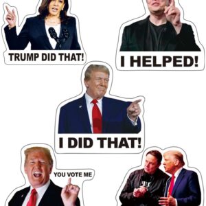 200PCS Trump I Did that Stickers Anti MAGA Stickers We Did that Funny Decal Anti Trump Stickers UWHENBO Waterproof,No Residue Leaves, Funny Decal Anti MAGA Merchandise Orange