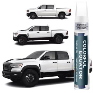 Bright white(PW7/GW7) Touch Up Paint Compatible with Dodge Ram, Car Paint Pen Scratch Repair Two-In-One Touch Up Paint, Premium Car Scratch Remover for Deep Scratches