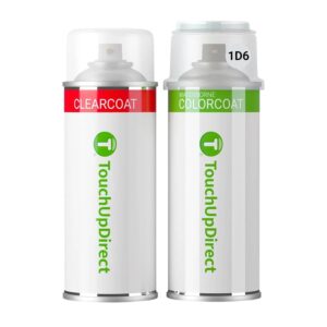 TouchUpDirect Car Paint Touch Up Spray Kit – Compatible with Toyota 1D6 Silver Sky Metallic Exact Match Auto Paint Kit with Car Color Spray and Clearcoat, for Repainting or Scratch Repair, Essential K