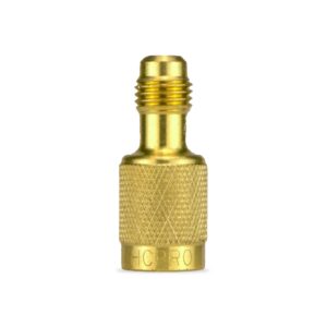 HCPRO R410A Straight Adapter | 1/4" SAE Male × 5/16" (1/2"-20 UNF) Female | HVAC Refrigerant Coupler Fitting | Mini Split AC Charging Tool | Air Conditioner Service Connector