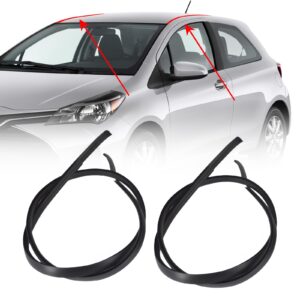 2Pcs Roof Drip Side Finish Moulding Fits for 2014-2018 Toyota Yaris Hatchback 1.5L Replaces 755520D082 755510D132