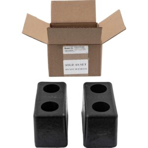 Buyers Products B5500 Molded Rubber Bumper Set, 3 x 3-1/2 x 6 Inch Tall, Durable Rectangular Rubber Bumpers for Truck and Trailer Protection, Compression-Molded Impact Guard, Sold as Pair