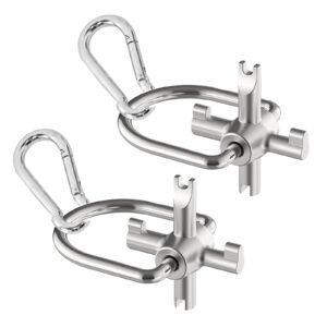 YGUAYINGC HVAC Tools, 2 Pack Locking Cap Keys for 【410A & R22 Refrigerant Safety Caps】, Universal 4-in-1 HVAC Tool, Usado para Instalación & Reparación AC, Tamper-Resistant (4 Bits)