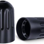 MEAJOO 10PCS TPMS Tire Valve Long Stem Caps, Black Plastic Wheel Tire Valve Stem for TR20008 TPMS, Universal Long Stem Caps for Cars, SUV, Trucks, Bikes, Motorcycles, Bicycles