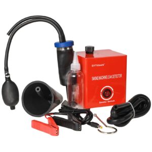 Smoke Leak Detector ，Automotive Smoke Machine， for Detecting leaks in Vacuum, Fuel, EVAP and Other Automotive Systems. (Red Strap Model)