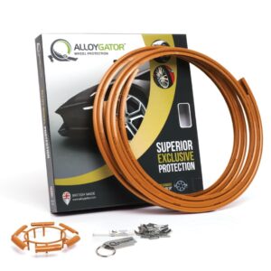 Alloygator Exclusive Wheel & Rim Protectors, Set of 4 – Universal Size Fits Most Wheels & Tires (12-24") – Protects Against Scrapes, Scratches, Scuffs, Curb Rash & Pothole Damage - Bronze