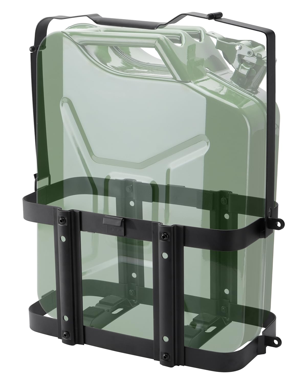 SPARKWHIZ Jerry Gas Can Holder, 5 Gallon / 20 Liter Steel Jerry Can Mount Brackets