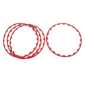 BusoTh Wheel Rim Protection Ring, Stylish 4Pcs Simple Installation Wheel Rim Protectors Guard Ring Anti Crack Sturdy for 19 Inch Wheels (Red), BusoTh2dpuvgx691-11