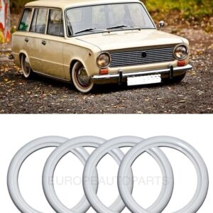 13" Rim New! Tire White Cover Whitewall Topper Tire Trim Sidewall White Band for 4 Tires