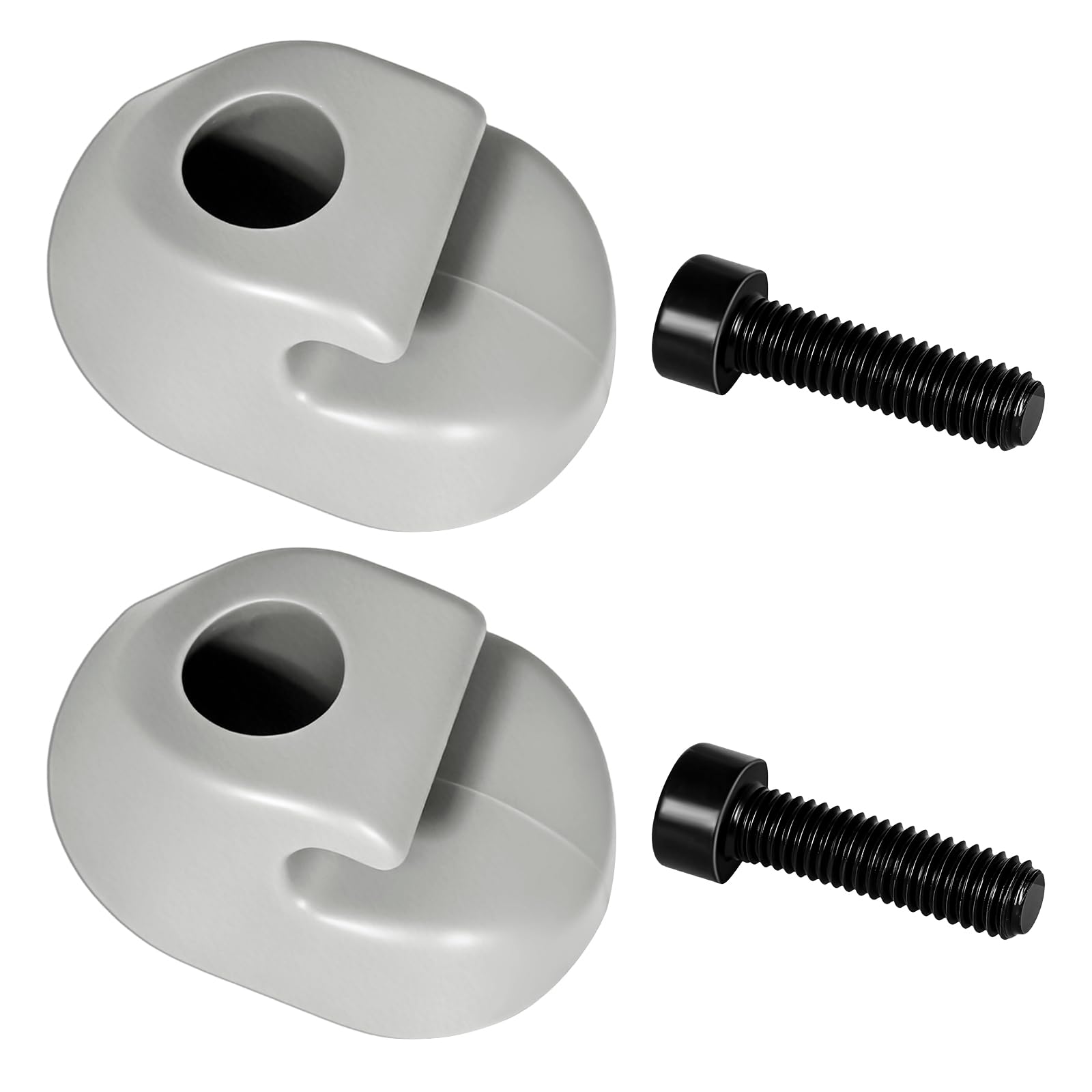 StreytoTek 2 Sets S16-1023-661 Sun Visor Clip Gray Interior-Bone Compatible with Kenworth Peterbilt Interior, Replace F01377-2, Secure Sun Visor in Place, Easy Installation