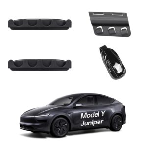 DGXWLLW 4 Pcs Hooks for Tesla Model Y Juniper 2025 2026, Seat Back Hook Rear Trunk Organizer Glove Box Clip for Purses Bags Handbag Grocery Bag Holder Car luggage Storage Hanger Accessories