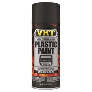 VHT Duplicolor ESP820007 Black High Temperature Plastic Paint, 11. Fluid_Ounces