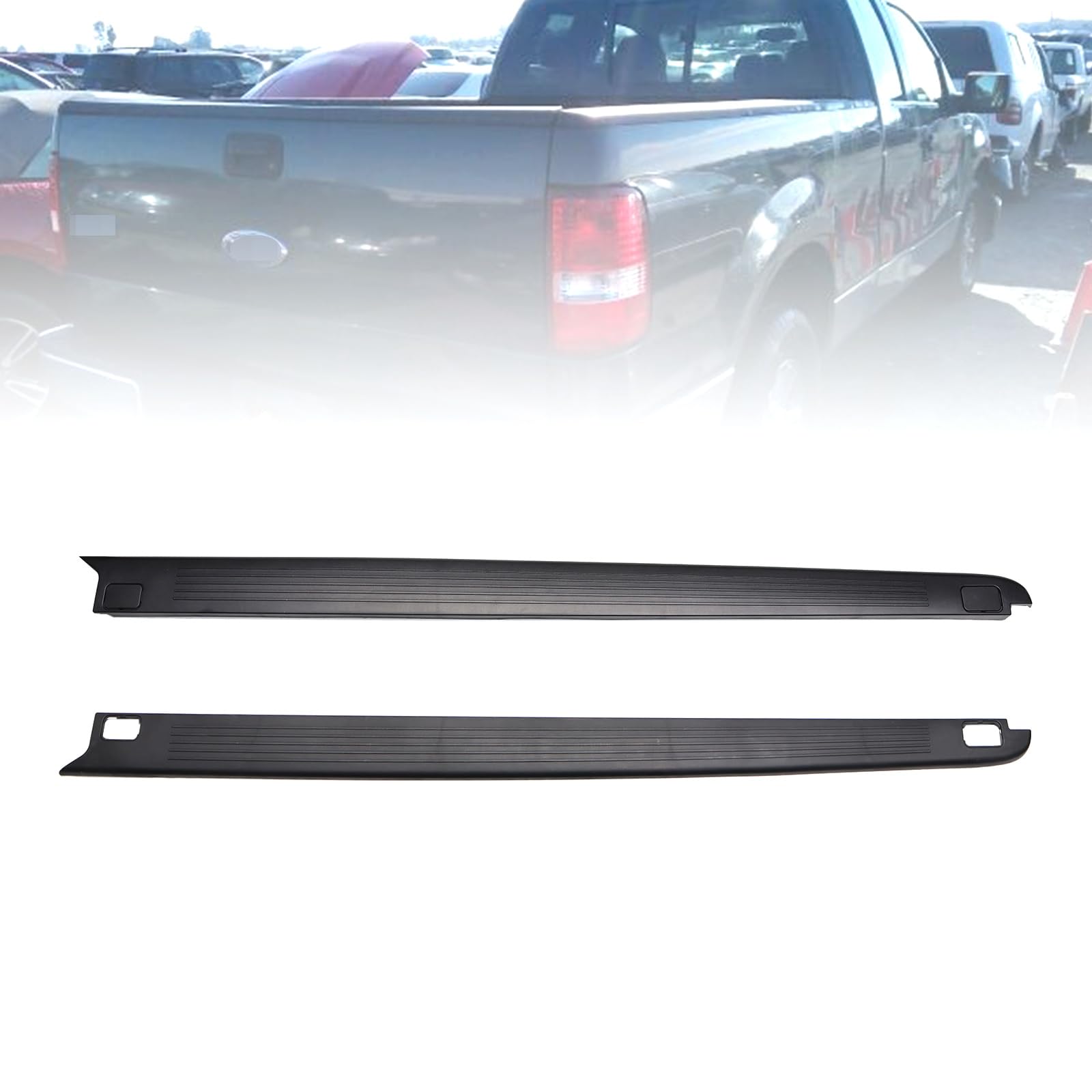 F-150 Bed Rail Cap Cover Left & Right Side Style Side 6.5' Bed Rail Caps Compatible with 2004-2005 Fo-rd F-150 4L3Z-99291A40-BAA 4L3Z-99291A41-BAA