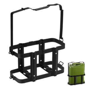 Mayouko Lockable Jerry Gas Can Holder Rack, 5 Gallon / 20 Liter Steel Jerry Can Mount Brackets, Metal Fuel & Gasolina Container, Detachable Carrier Mount, Only Holder Rack, Gas Can not Included