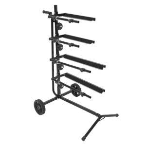 HECASA Masking Paper Machine 12"- 18" Mobile Station Masking Paper Tree Style Stand Holds Multiple Rolls Black