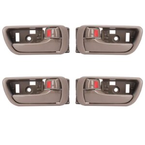 LCWRGS 4Pcs Interior Inside Door Handles Replacement for Toyota Camry 2002 2003 2004 2005 2006, Inner Door Handle Front/Rear Driver & Passenger Side - Beige