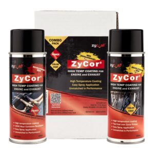 ZyCoat ZyCor 39012 DIY High Temperature Aerosol Coating - Bitchin Black/Primer Combo, 13 Ounce