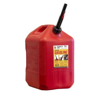 Midwest Can 6610 Quick Flow Spout Auto Shut Off Gasoline Can - 6 Gallon