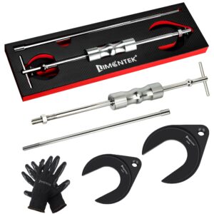 limontek Inner CV Axle Puller Removal Tool with Slide Hammer & 48mm 63mm CV Joint Fork Adapter, Front Wheel Drive Axle Puller Slide Hammer Set (6pcs Set with eva Box)