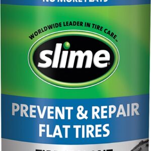 Slime 10008 Flat Tire Puncture Repair Sealant, Prevent and Repair, Tubeless Mower and ATV Tires, Non-Toxic, eco-Friendly, 24 oz Bottle