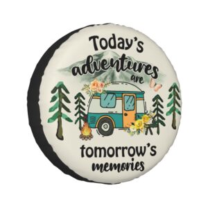 Spare Tire Cover for RV Camper Adventure, Weatherproof Universal Wheel Cover for RV Travel Trailer Camper Truck 15inch