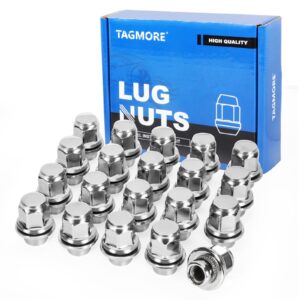 TAGMORE M12x1.5 Lug Nuts - 20pcs Wheel Lug Nuts Set Compatible with 95-22 Avalon, 97-24 Camry, 97-17 4Runner, 03-24 Corolla, 96-23 RAV4, 97-16 Tacoma, 13-22 RX350, Chrome Acorn Wheel Nuts