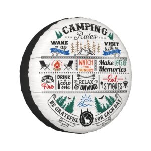 Camping Rv Camper Spare Tire Cover - Universal Weatherproof Wheel Protectors for Trailer Rv SUV Truck Travel Trailers (14 inch)