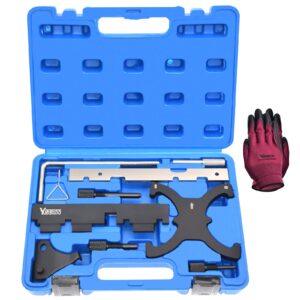 Engine Camshaft Belt Timing Locking Tool Kit Compatible with Ford Fusion Escape Focus Fiesta Mazda 1.25 1.4 1.6 1.7 1.8 2.0 2.3L 2.5L Ecoboost 1.5L 1.6L, 2.0 TDCi 303-1097 303-748 303-1550 303-1552
